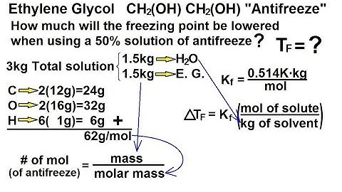 Chemistry - Solutions (39 of 53) Colligative Properties- Lowering of the Freezing Pt.