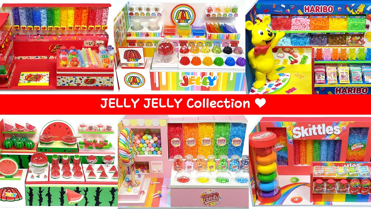 6 DIY Miniature Realistic Jelly shop♥How to make Jellybelly♥Haribo♥
