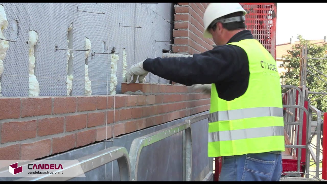 Posa di mattoni faccia a vista: facciate ventilate in muratura ... Pilastri da rivestire