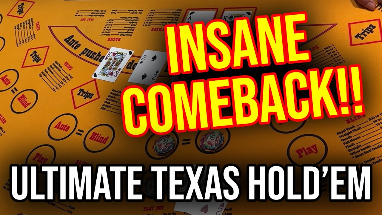 AN INSANELY LUCKY RUN ON ULTIMATE TEXAS HOLD'EM!! 
