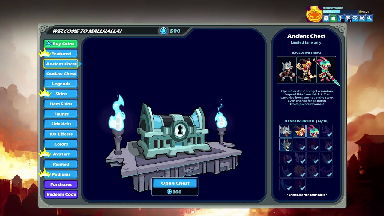 Ancient chest returns exclusive skins for Queen Nai, Gnash and Ember