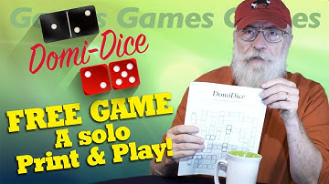 FREE SOLO GAME - A roll-and-write game called "Domi-Dice" because... dominoes and dice!