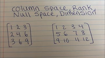 Column Space, Null Space & Rank MADE EASY! (Linear Algebra)