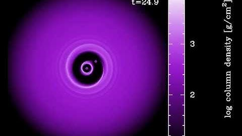 A 25 Jupiter mass planet embedded in a high-surface density disc