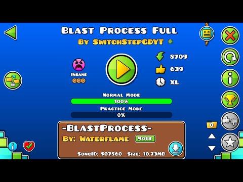 Blast Processing Full Version 100% All Coins [Geometry Dash 2.1 - CharmandersNickGD]