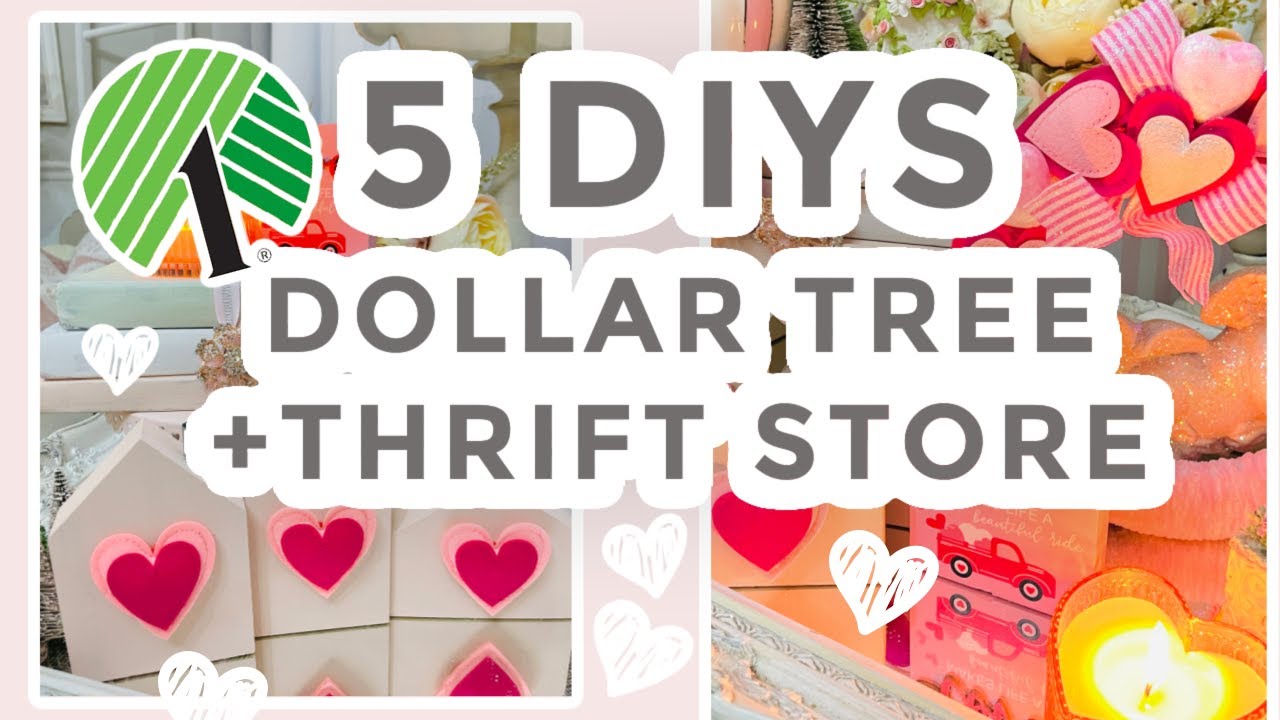 💕5 DIY DOLLAR TREE + THRIFT STORE DECOR CRAFTS CHIC💕 Home Sweet Home ep