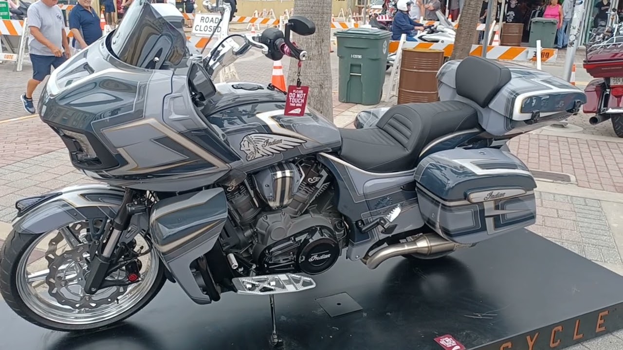 Main Steet Daytona Bikes + Indian Motorcycle Display on Main Street . . . .