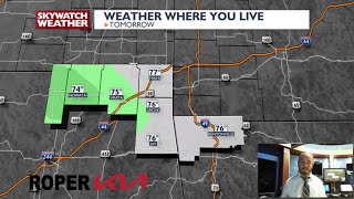 Temps falling below normal and clouds increasing.