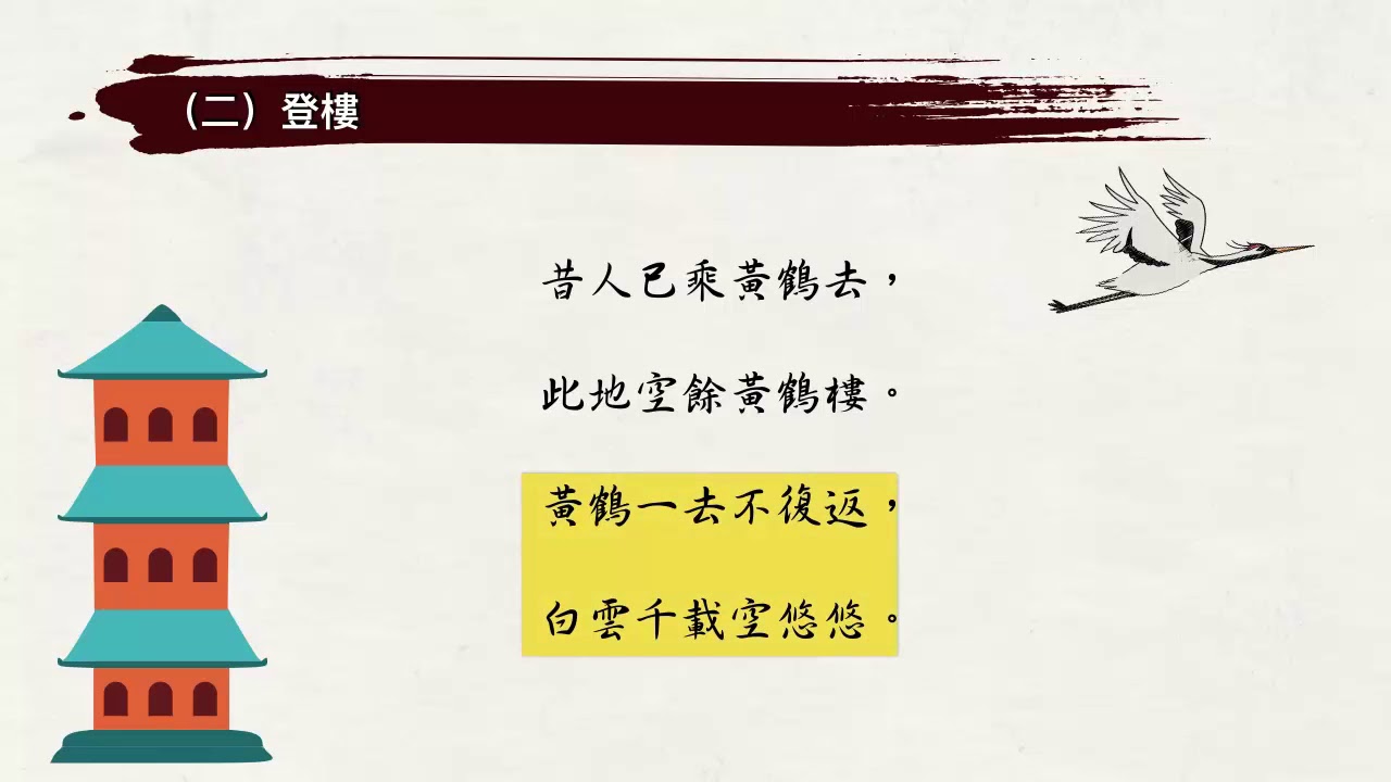 高二國文｜近體詩選：崔顥〈黃鶴樓〉