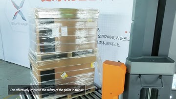 SMARTWASP S300 inline fully automatic pallet wrapping machine Roller conveyor type