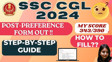 SSC CGL 2024 Post Preference Form Out 😱 | Post Preference Form कैसे भरें 🧐 | Step-by-Step Guide 🤝🏻
