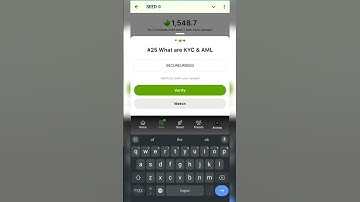 #25 What are KYC & AML | Seed Verify Code 10 January