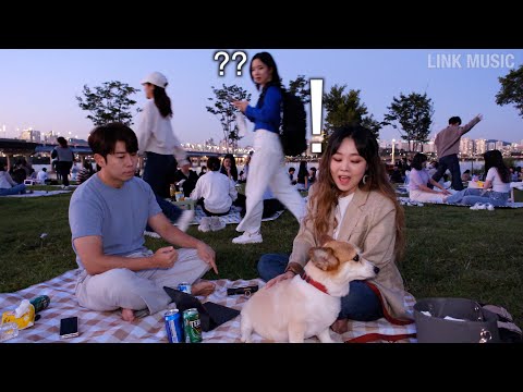 한강에서 이예준이 즉흥으로 그날에 나는 맘이 편했을까 불렀는데 고음 레전드 나옴 ㄷㄷ 반려견 보세요 ㅋㅋ