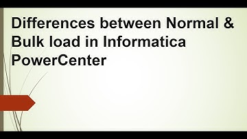 Normal and Bulk loading