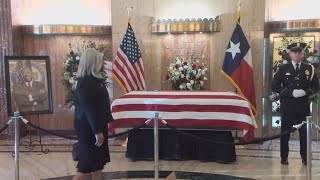 Congressman Sylvester Turner's casket on display at Houston City Hall