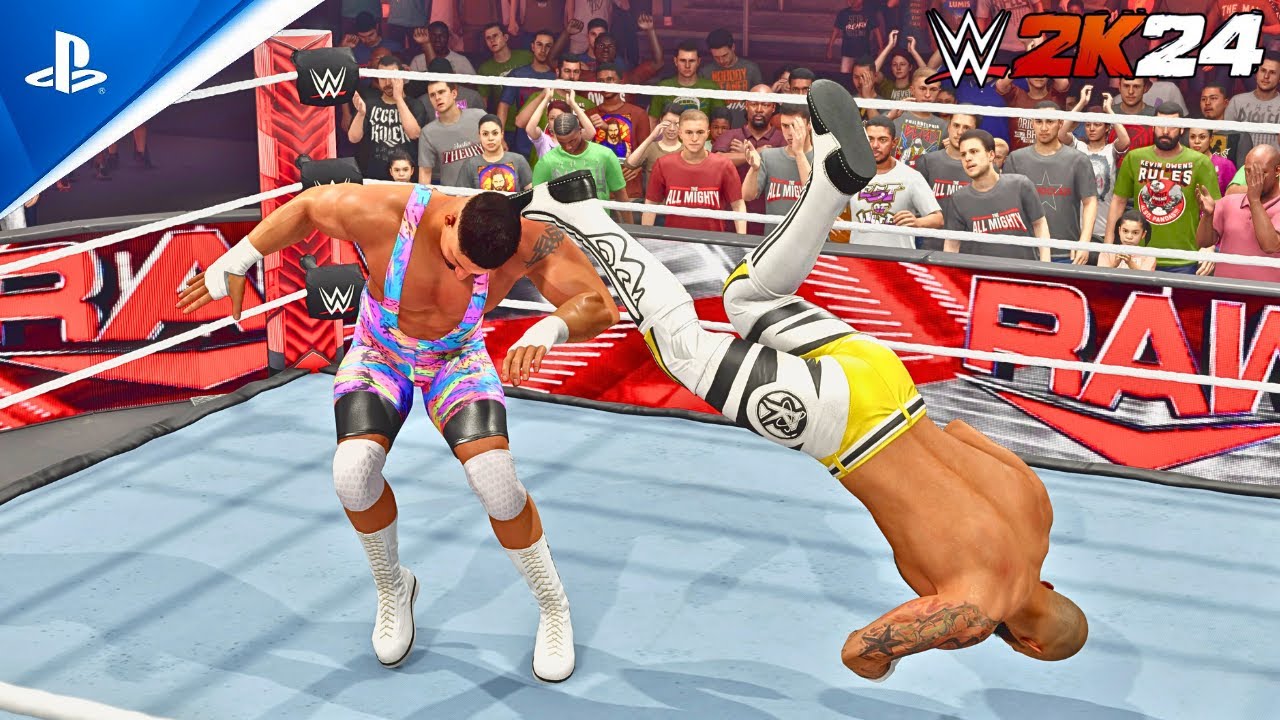 FULL MATCH - Ricochet vs Bron Breakker - WWE Title Match at WWE RAW - WWE 2K24 PS5