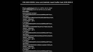 Linux and Android: report buffer leak (CVE-2024-50302) #shorts