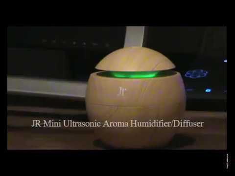 Aromatherapy Diffuser Auto Shut-Off （White） Portable USB Quiet Ultrasonic Aroma Cool Mist Humidifier Diffuser With Adjustable Mist Mode 7 Fascinating LED Night Lights MEIDI Essential Oil Diffuser