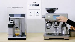 De'Longhi PrimaDonna Experience vs Breville Oracle, Just one touch to make barista quality coffee