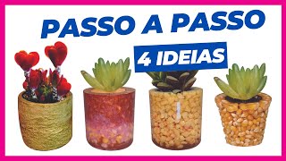 INCRIVEL IDEIAS DE VASOS | vasos de suculenta como fazer ideias de vasos pequenos