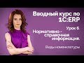 1С:ERP Урок 6. Виды номенклатуры