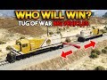 GTA 5 ONLINE : TUG OF WAR BIG VEHICLES (WHO WILL WIN?)