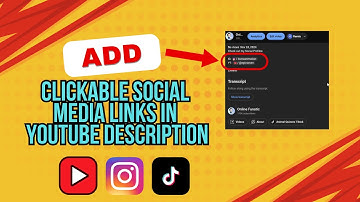 Add Clickable Social Media Links In YouTube Description