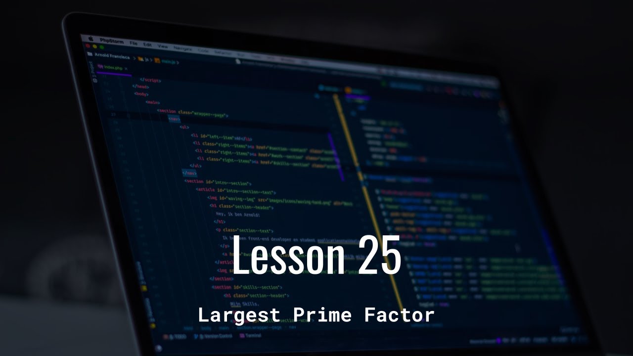 Largest Prime Factor | Iterations in Python - YouTube