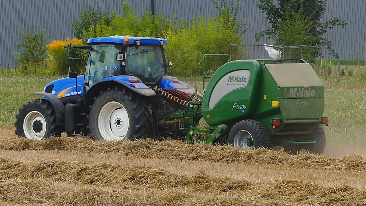 Nowy nabytek 2019! Prasowanie słomy |Świętokrzyskie| New Holland T6030 + McHale F5500