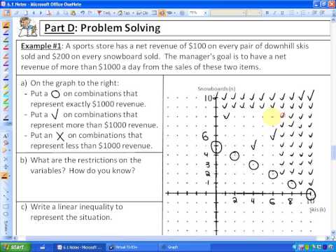 6.1: lesson 6, part D example #1 (Problem Solving with Linear Inequalities)