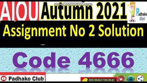 ⏩ AIOU Code 4666 Solved Assignment No.2 Autumn 2021 || Level: MSc Pakistan  studies