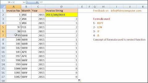 Excel Function REPT IF LEN - info@binscomputer.com [BinS Computer]