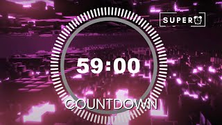 Super Countdown Timer  for 1 MINUTE [ 60:00 seconds]⏰ + 'Rhythmic Musik'#timer #countdown