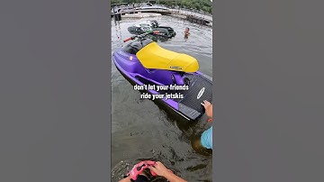 Riding my friends jetski #sendit #fullsend #2stroke #jetski #jetskiing #yamaha #pov #shorts #jetskis