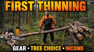 First Thinning in Practice – Equipment, Tree Selection, Felling Order and Income