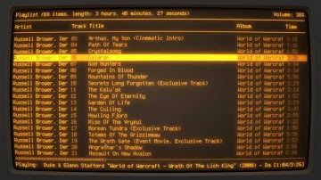Retro terminal music player