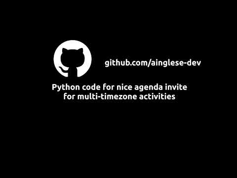 Create Event with Global Time Zones and Country Flags in Python | Step-by-Step Tutorial