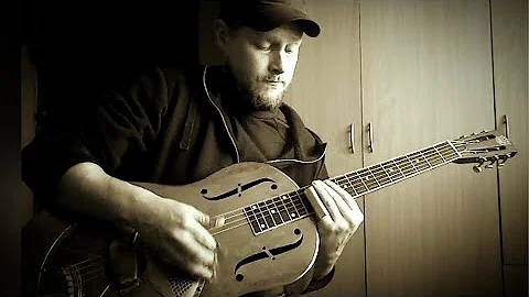 Easy Delta blues for beginners- open D tuning (bottleneck with Krbi's Guitar)