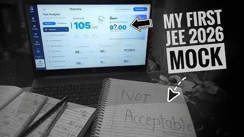 "105/300 Marks 😭... Can I Still Get 99%ile in JEE 2026? | My Complete Comeback Strategy"