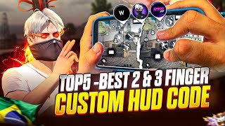 Top 5 - Best 2 & 3 Finger Fastest Brazilian 🇧🇷 Custom Hud Code 💀 | Best 3 Finger Freestyle 🤯 Hud !! screenshot 1