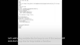 tf.tidy() to to garbage collection of tensors | tensorflow js