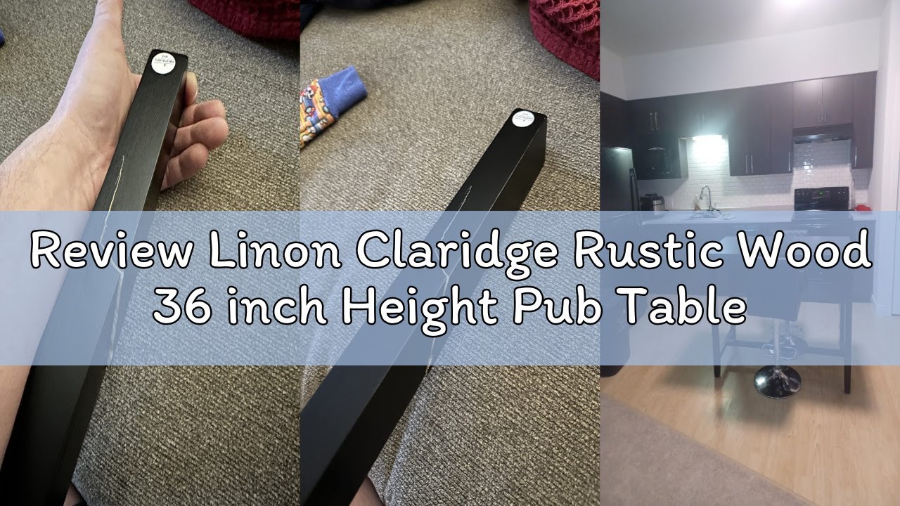 36 Inch Height Review Linon Claridge Rustic Wood 36 inch Height Pub Table - YouTube