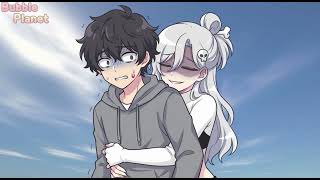 Yandere Skeleton Girl Hugs Him Bubble Planet Minecraft Anime