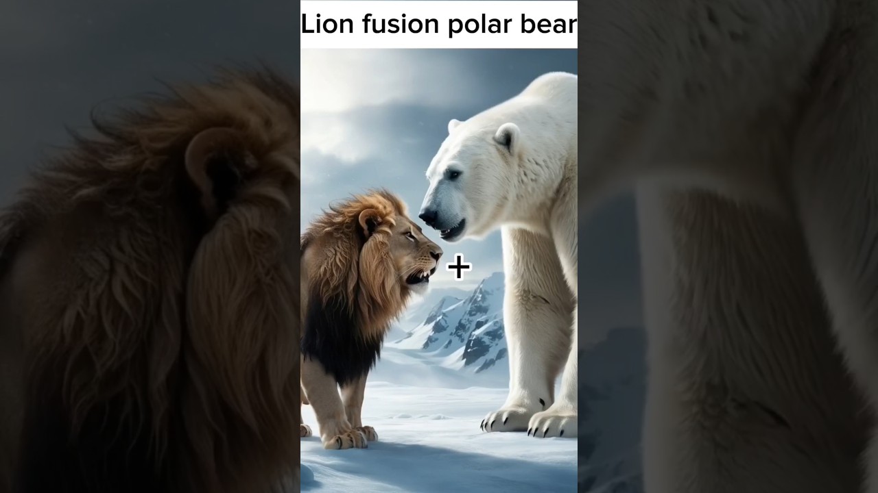 Lion fuse polar bear hybrid animal 