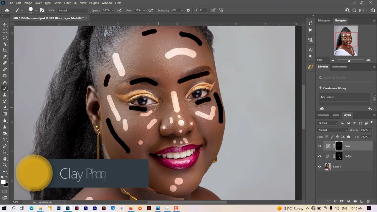 DODGE AND BURN BY LINES. | Koman pou fè Dodge and burn byen fasil.