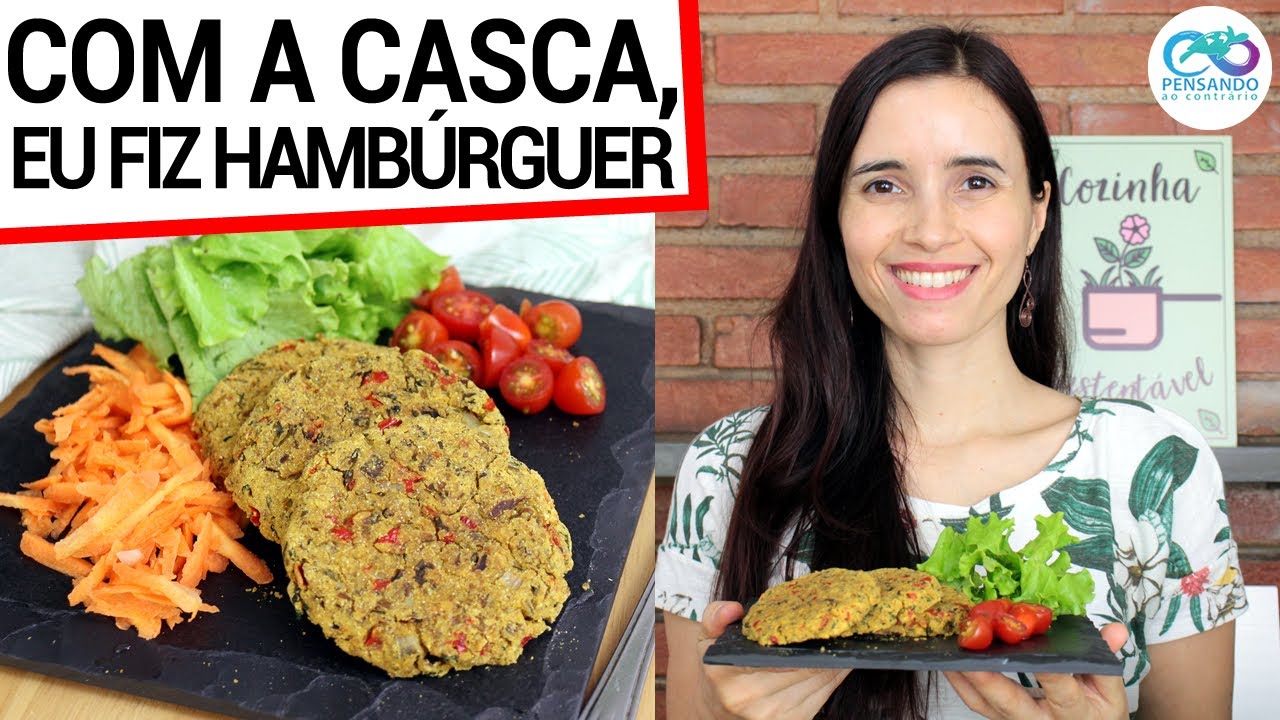 TRANSFORMEI CASCA DE BANANA EM UM HAMBÚRGUER DELICIOSO! JANTAR FÁCIL, SAUDÁVEL E VEGANO