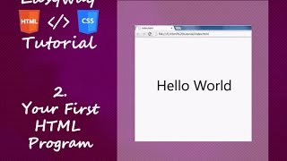2 HTML & CSS Tutorial Making your first HTML Program-hindi