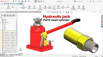 Design of Hydraulic Jack in solidworks | Part 7 Small cylinder | Solidworks Tutorial
