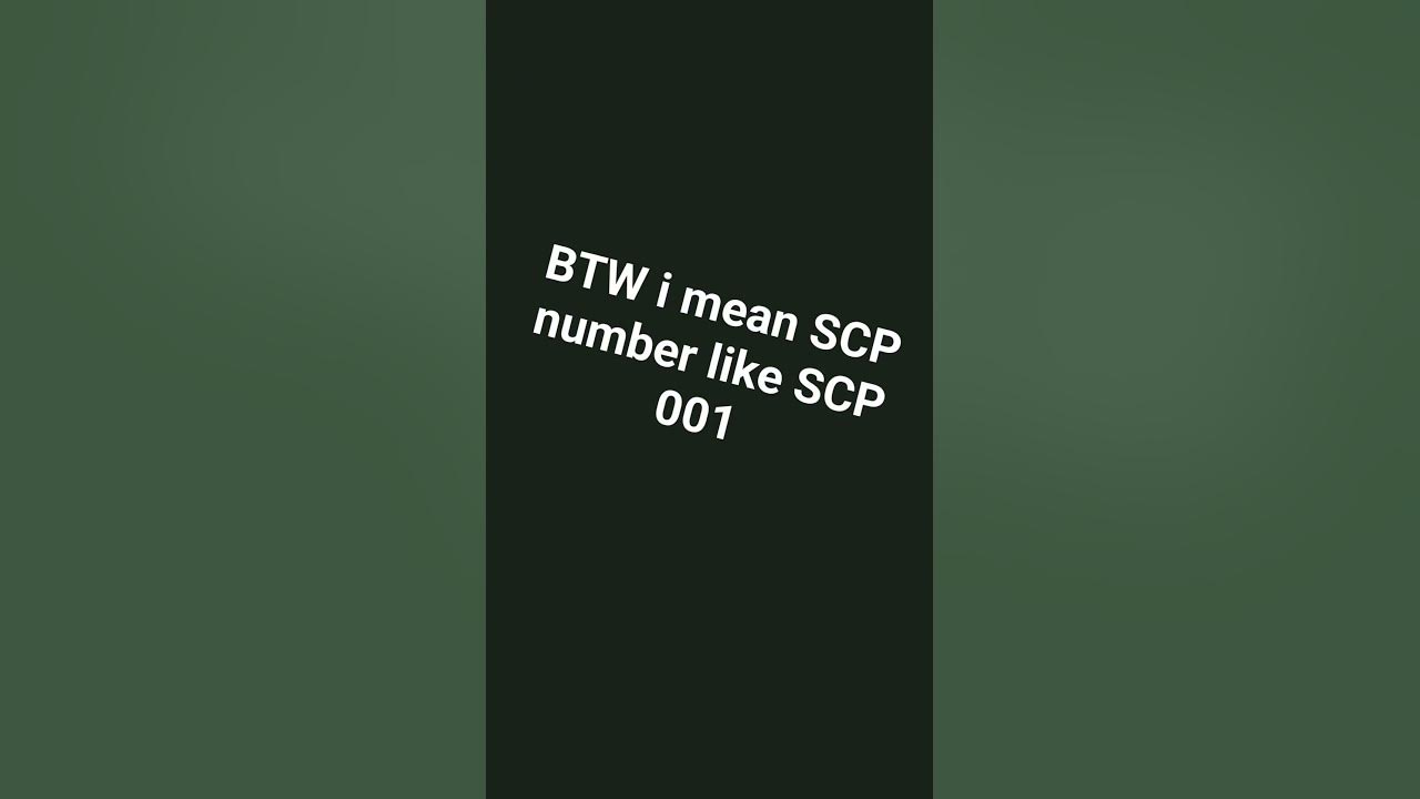 What scp am i thinking of youtube