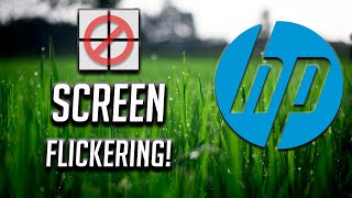 fix screen flickering, display driver issue in hp laptop on windows 11/10